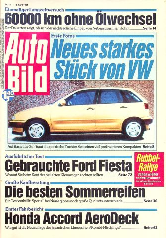 Deckblatt Auto Bild (15/1991)